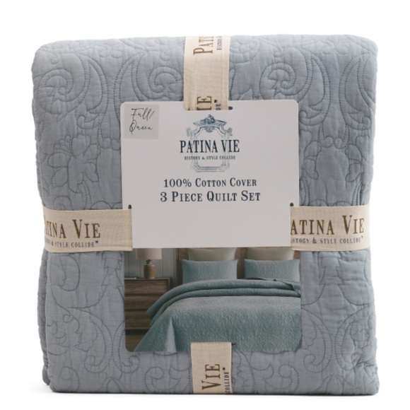 PATINA VIE
3pc Textured Cotton Quilt Set - Picture 1 of 1